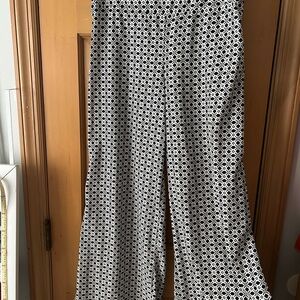 Bar III Black and White Wide Leg Pants